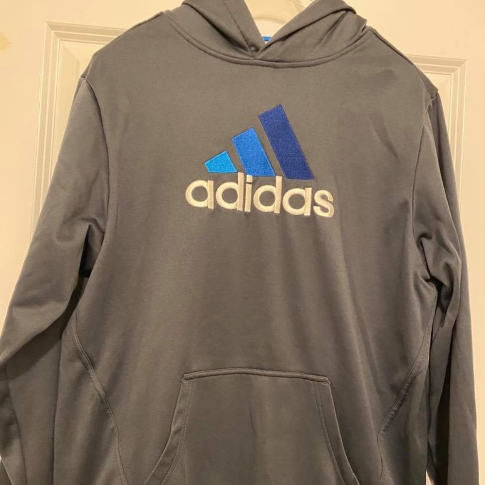 Adidas gray Pullover long sleeves Hoodie sz XL